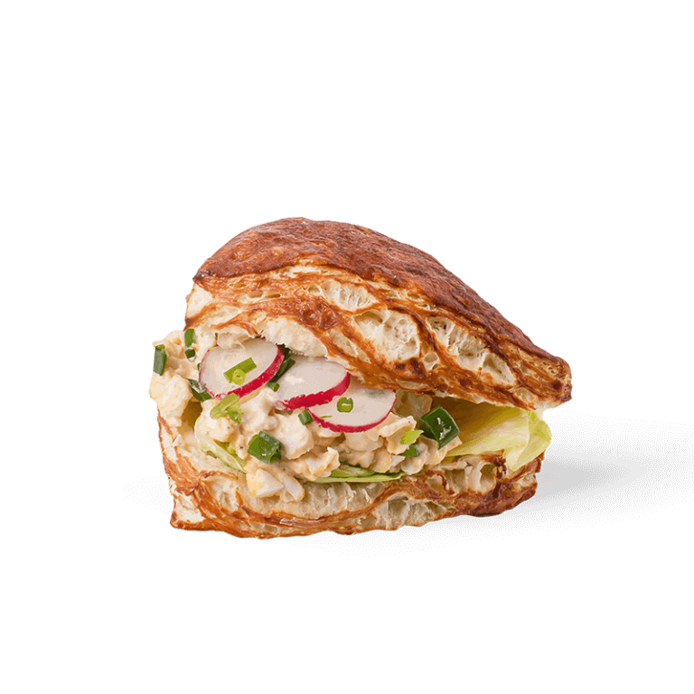 Puff roll with egg paste