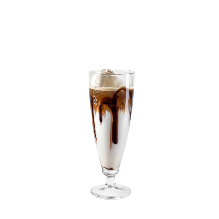 Latte mrożone z gałką lodów waniliowych 